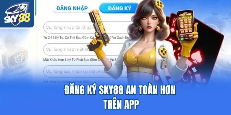 Đăng ký Sky88 an toàn hơn trên app